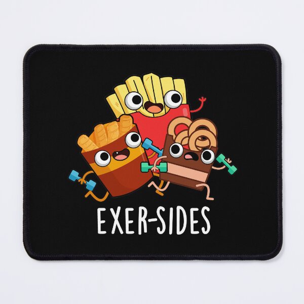 Item preview, Exer-sides Funny Exercise Pun (Dark BG) designed and sold by punnybone.