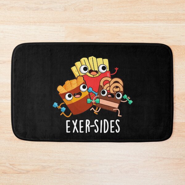 Item preview, Exer-sides Funny Exercise Pun (Dark BG) designed and sold by punnybone.