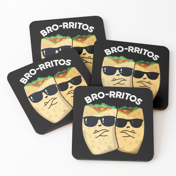 Item preview, Bro-rritos Funny Burrito Pun (Dark BG) designed and sold by punnybone.