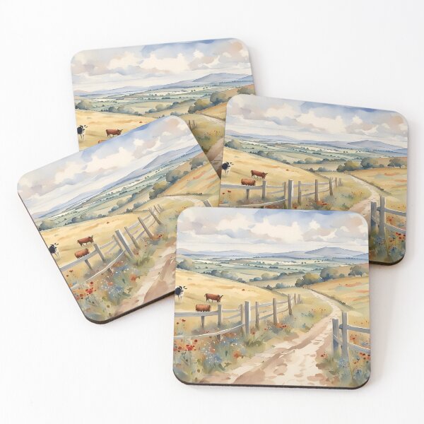 Item preview, Curious Countryside Cows & Wildflowers designed and sold by Country-Artist.