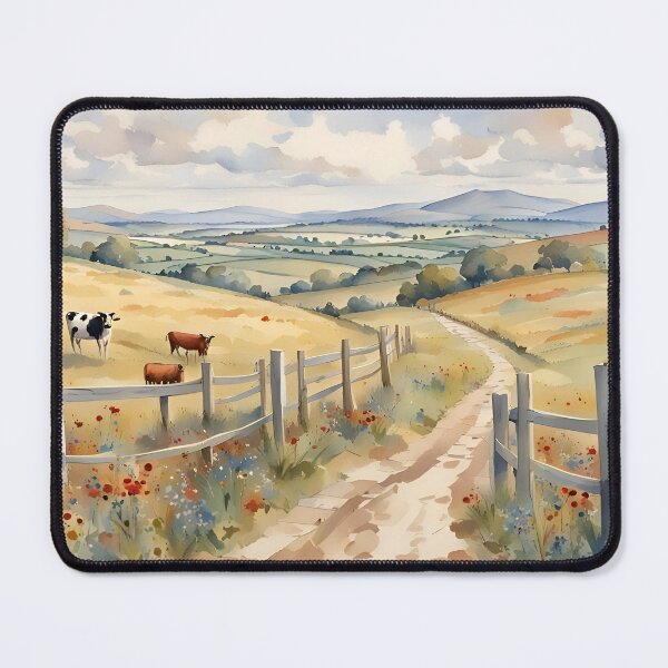 Item preview, Curious Countryside Cows & Wildflowers designed and sold by Country-Artist.