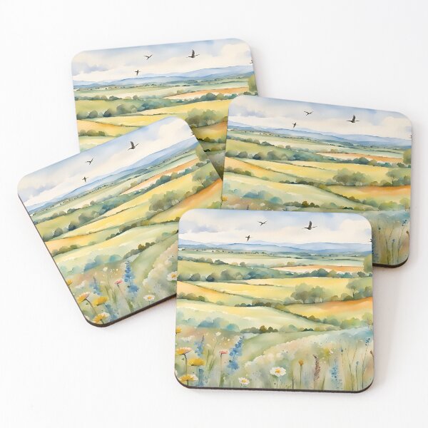 Item preview, English Countryside Wildflower Meadows Watercolour-Style designed and sold by Country-Artist.