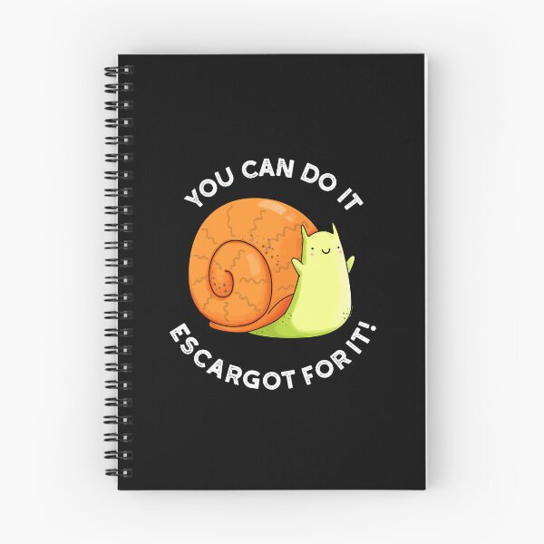 Item preview, You Can Do It Escargot For It Funny Snail Pun (Dark BG) designed and sold by punnybone.