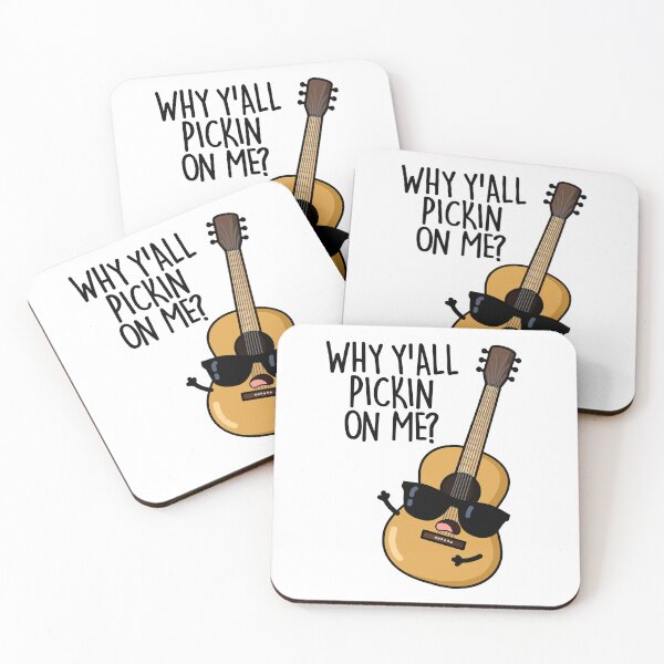 Item preview, Why Y'all Picking On Me Funny Guitar Pun  designed and sold by punnybone.