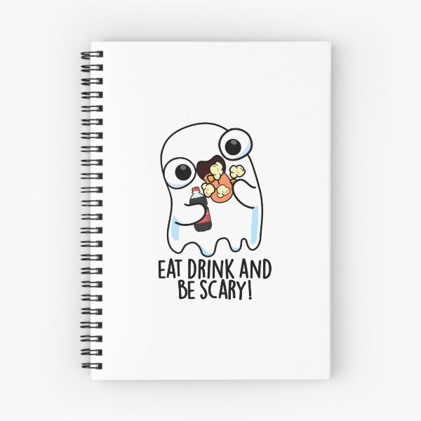 Item preview, Eat Drink And Be Scary Funny Ghost Pun  designed and sold by punnybone.