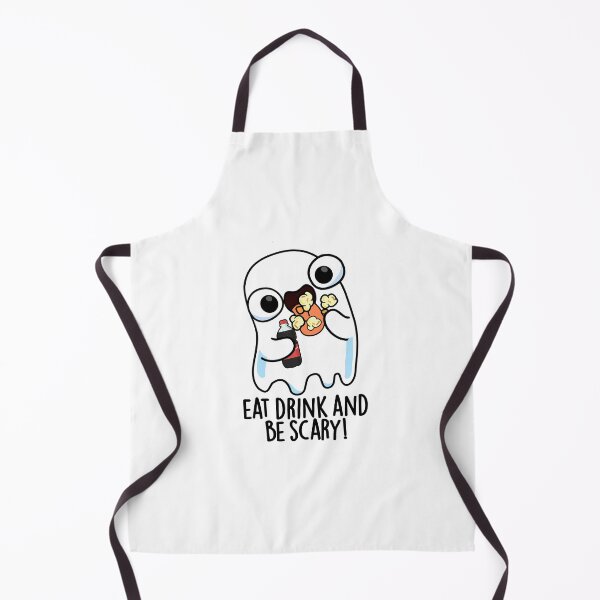Item preview, Eat Drink And Be Scary Funny Ghost Pun designed and sold by punnybone.