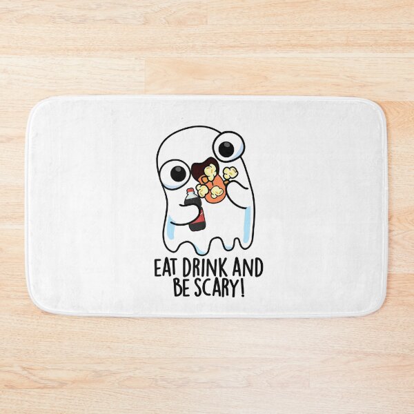 Item preview, Eat Drink And Be Scary Funny Ghost Pun  designed and sold by punnybone.