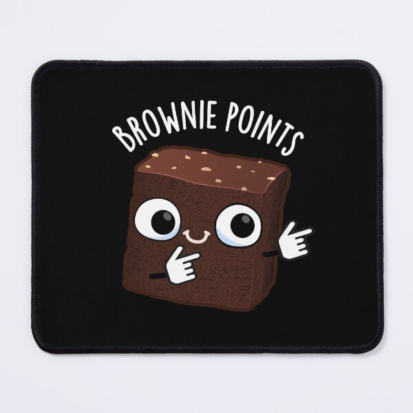 Item preview, Brownie Points Funny Snack Pun (Dark BG) designed and sold by punnybone.