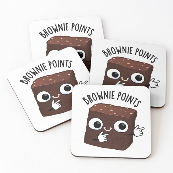 Item preview, Brownie Points Funny Snack Pun  designed and sold by punnybone.