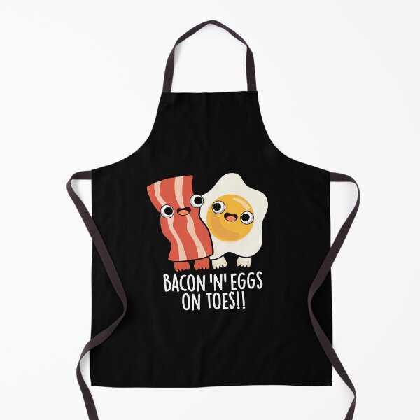 Item preview, Bacon And Eggs On Toes Funny Toast Pun (Dark BG) designed and sold by punnybone.