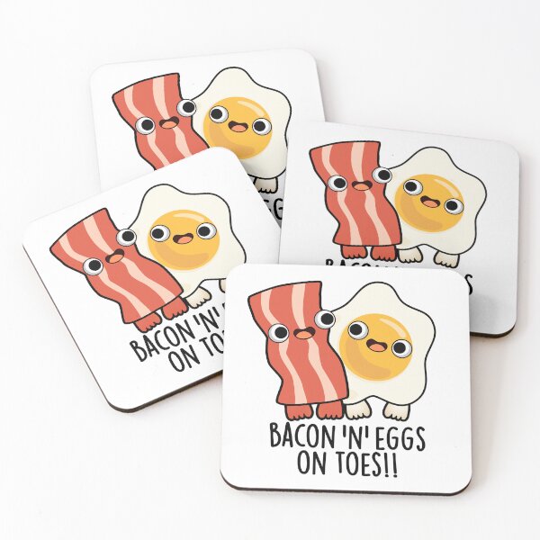 Item preview, Bacon And Eggs On Toes Funny Toast Pun  designed and sold by punnybone.