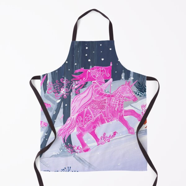 Item preview,  Enchanted Winter Forest Adventure Art Print - Mystical Pink Knights & Fox Illustration by Jemma Jamie Skidmore designed and sold by Jemma Jamie Skidmore.