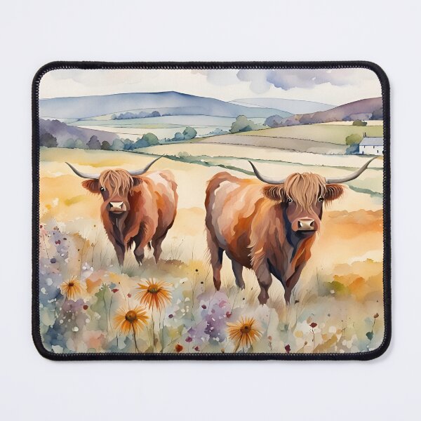 Item preview, Highland Cows & Wildflowers in the Scottish Countryside designed and sold by Country-Artist.