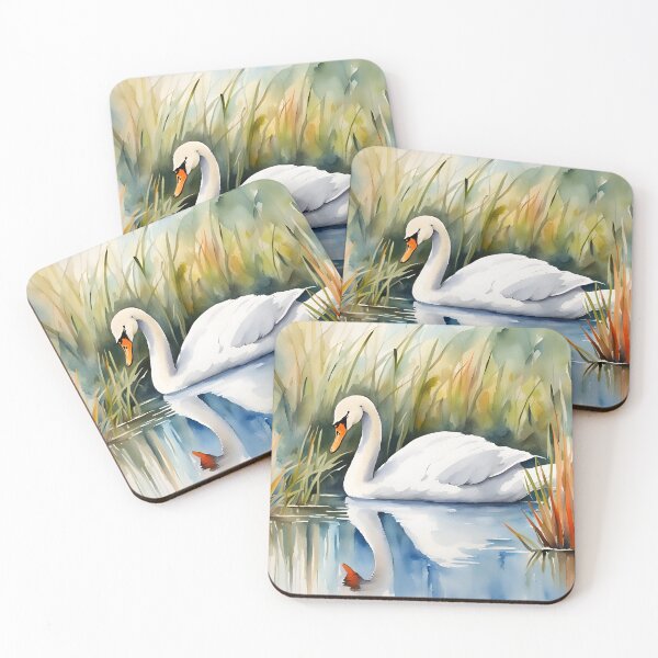 Item preview, Serene Mute Swan reflected on the Lake designed and sold by Country-Artist.