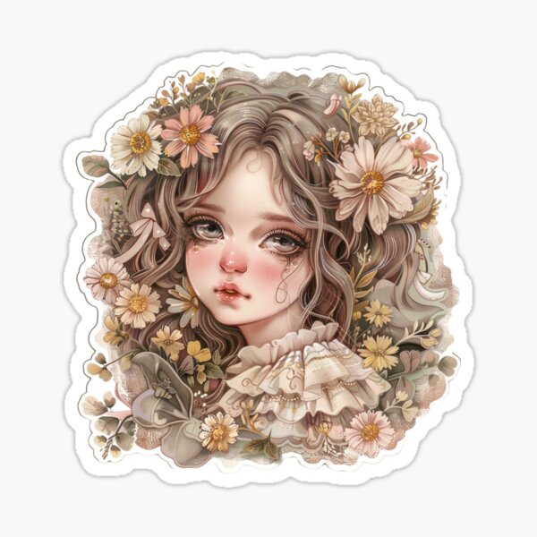 Item preview, Verträumte Vintage-Schönheit – Blütenblätter der Gelassenheit. designed and sold by DigitalArtByNow.