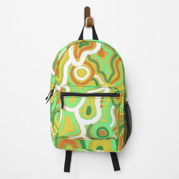 Item preview, Australian Aboriginal art green/orange designed and sold by Kehaan Lange-Mcguire.