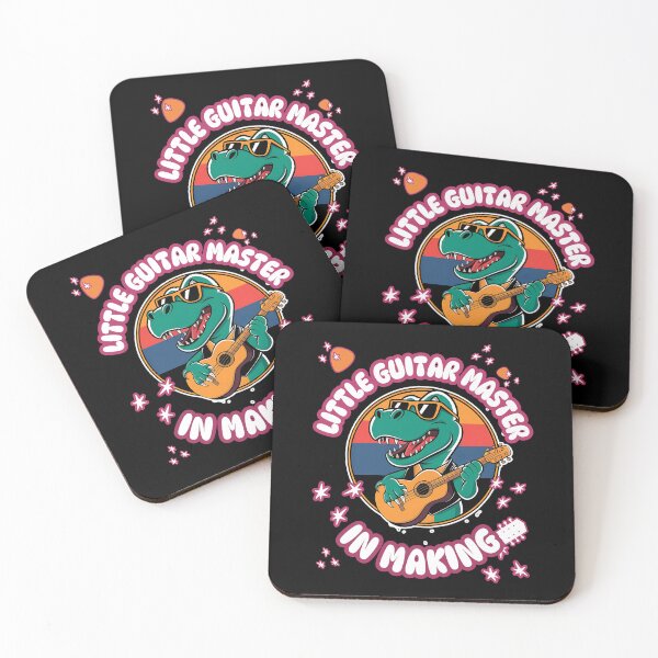 Item preview, LITTLE GUITAR MASTER IN MAKING cute guitarist Dinosaur practicing design designed and sold by Jt41.