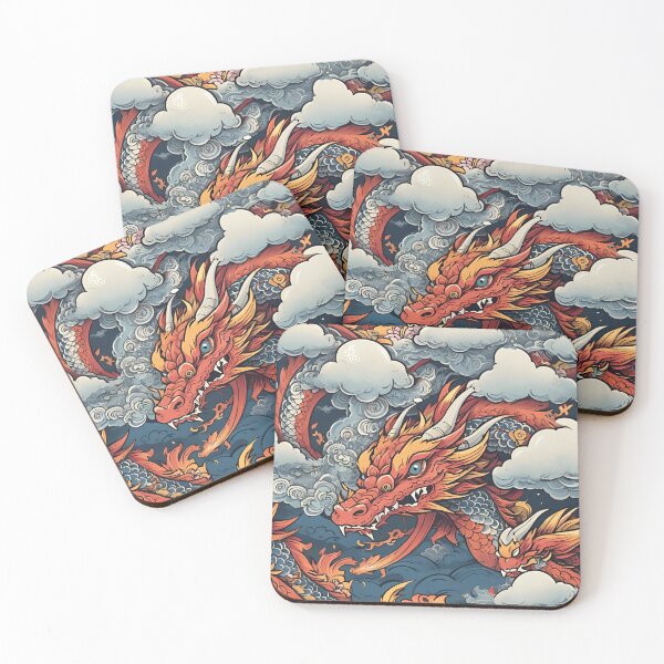 Item preview, The fiery red dragon is fierce and powerful. designed and sold by NarinJintana.