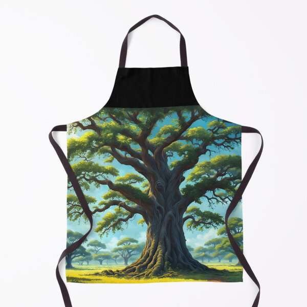 Item preview, Old tree from the savannah springtime painting art designed and sold by EmeraldeaDesign.
