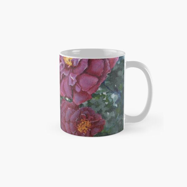 Mauve Rose Blossoms Original Artwork Painting Classic Mug
