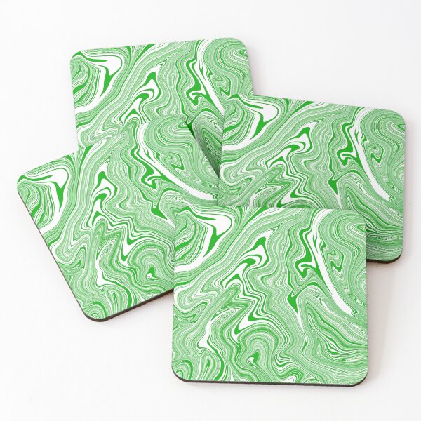 Item preview, Green and White Liquid Swirls designed and sold by KaSaPo.