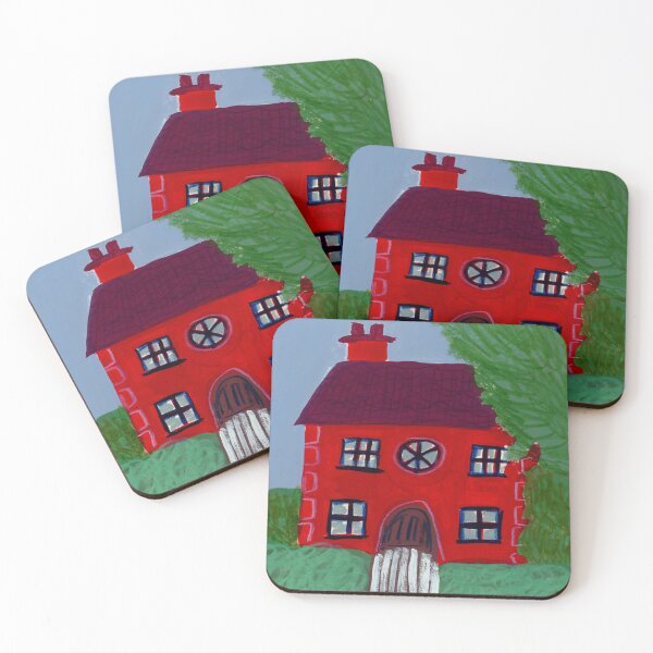 Item preview, Charming Red House in Norfolk - Whimsical Art Print- Romantic Folk Art Print Illustration Watercolor Art by Jemma Jamie Skidmore designed and sold by Jemma Jamie Skidmore.