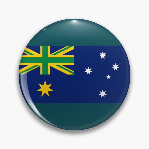 Item preview, Australia Sport Flag Green and Gold. Edition with white Southern Cross golden federation star designed and sold by Kangaroo Sun.