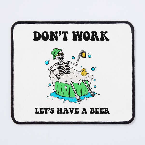 Item preview, Skeleton Man Is Soaking While Drinking designed and sold by VectorIzz.