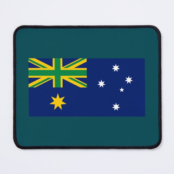Item preview, Australia Sport Flag Green and Gold. Edition with white Southern Cross golden federation star designed and sold by Kangaroo Sun.