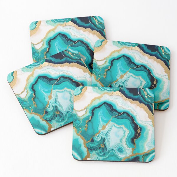 Item preview, Emerald Golden Geode Pattern designed and sold by BirdsnStuff.