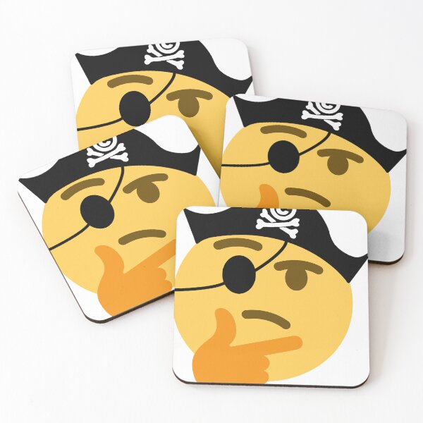 Item preview, PIRATE Thinking EMOJI designed and sold by BashPIXIE.