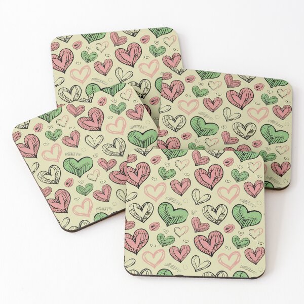 Item preview, Hand Drawn Hearts Pattern designed and sold by Angry Swan Designs.