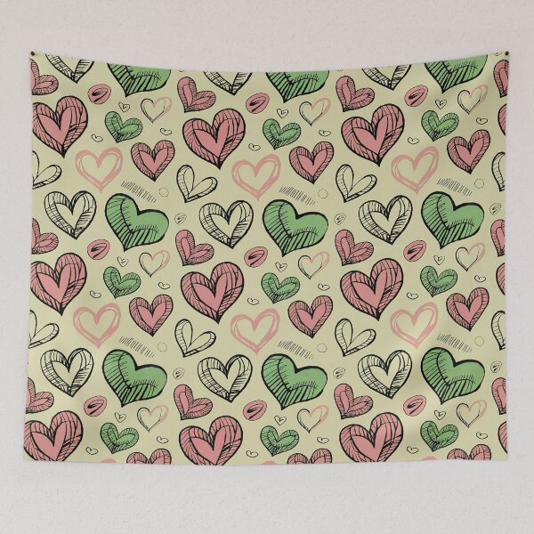 Item preview, Hand Drawn Hearts Pattern designed and sold by Angry Swan Designs.