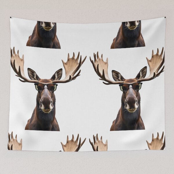 Item preview, Funny cool Moose wearing sunglasses designed and sold by LazyOwlStore.