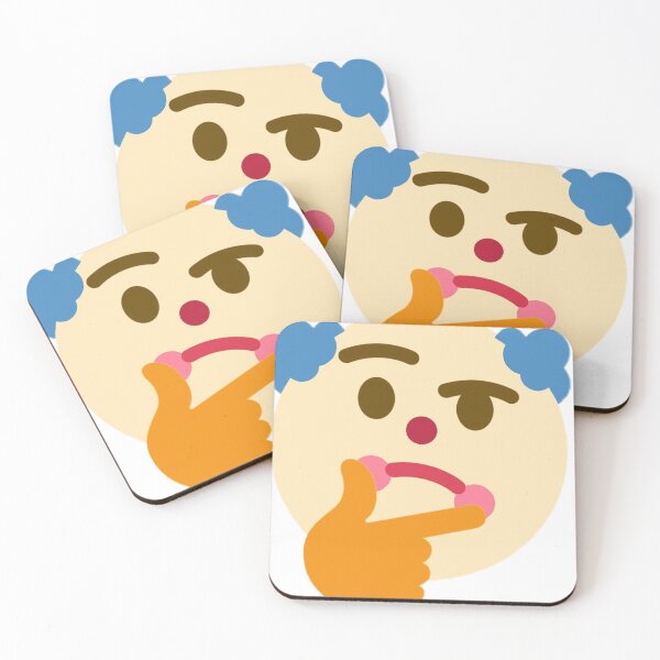 Item preview, clown thinking EMOJI designed and sold by BashPIXIE.