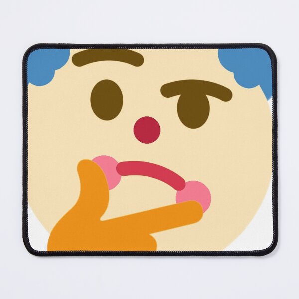 Item preview, clown thinking EMOJI designed and sold by BashPIXIE.