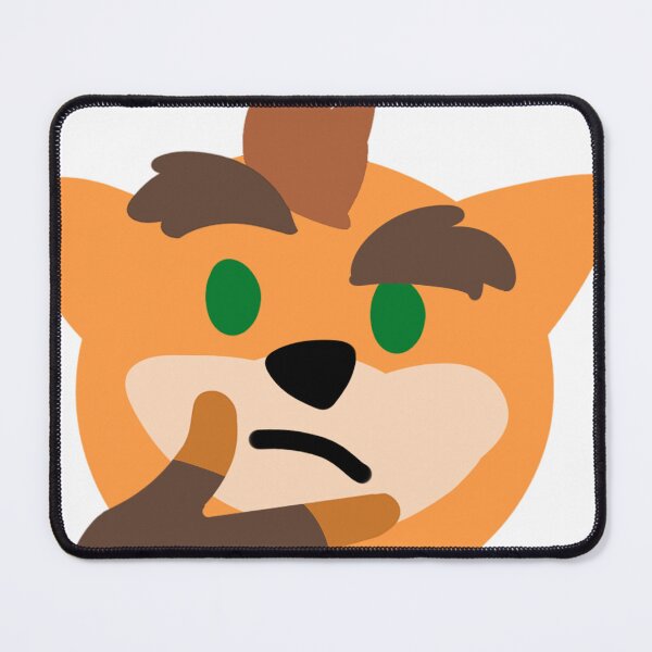 Item preview, fox thinking EMOJI designed and sold by BashPIXIE.