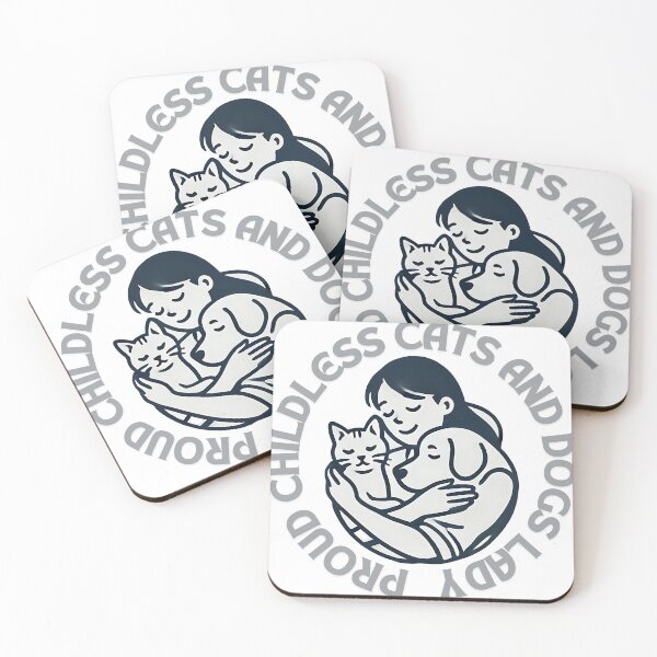 Item preview, Proud childless cats and dogs lady hugging her friends designed and sold by NebulaLabs.