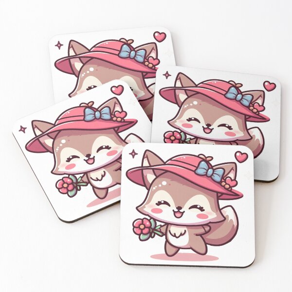 Item preview, Adorable Kawaii Female Wolf in a Hat designed and sold by istoriadesign.