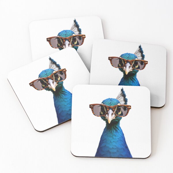 Item preview, Funny cool Peacock wearing sunglasses designed and sold by LazyOwlStore.