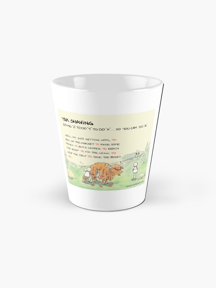 Thumbnail 2 of 4, Coffee Mug, Yak shaving designed and sold by sketchplanator.