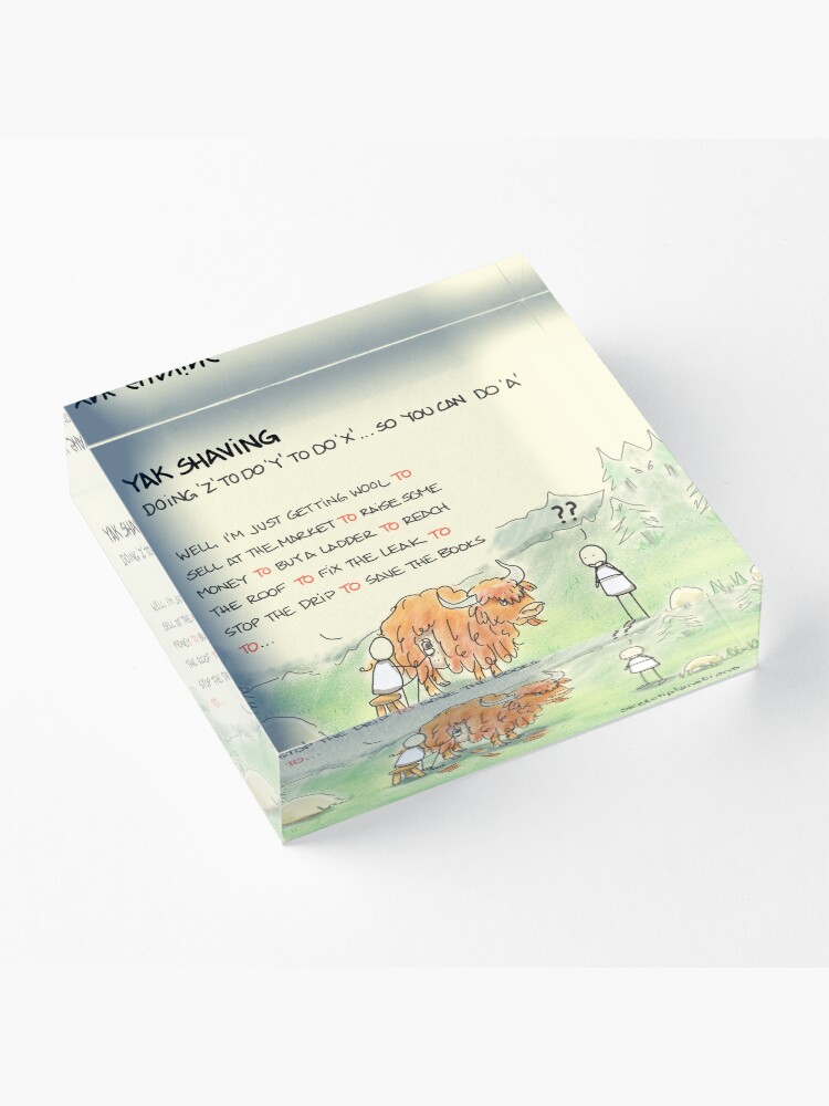 Thumbnail 3 of 5, Acrylic Block, Yak shaving designed and sold by sketchplanator.