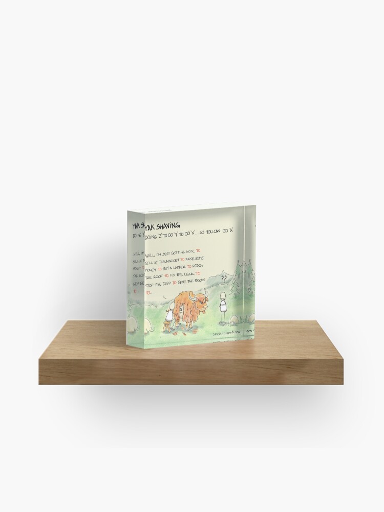 Thumbnail 1 of 5, Acrylic Block, Yak shaving designed and sold by sketchplanator.