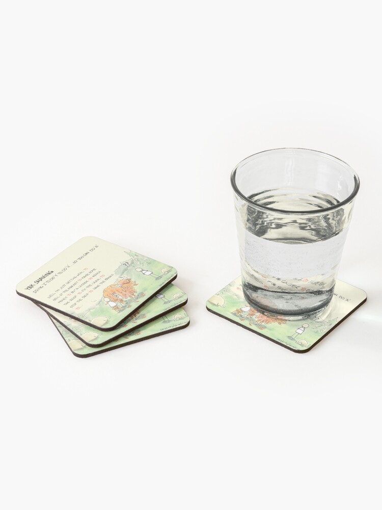 Thumbnail 2 of 5, Coasters (Set of 4), Yak shaving designed and sold by sketchplanator.