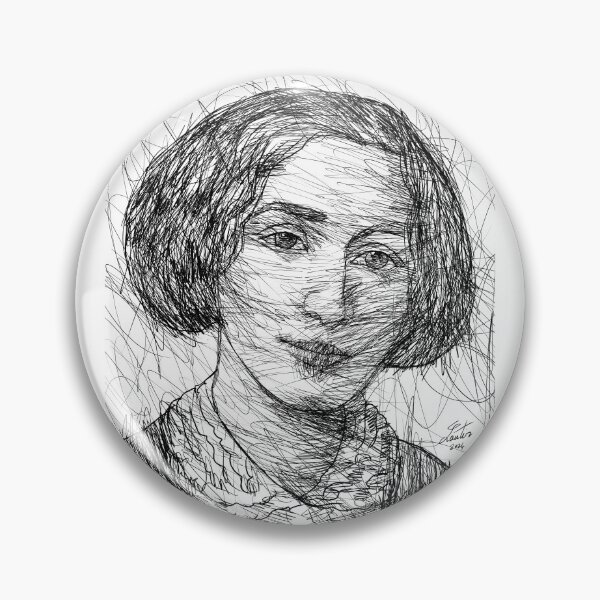 Item preview, GEORGE ELIOT ink portrait designed and sold by lautir.