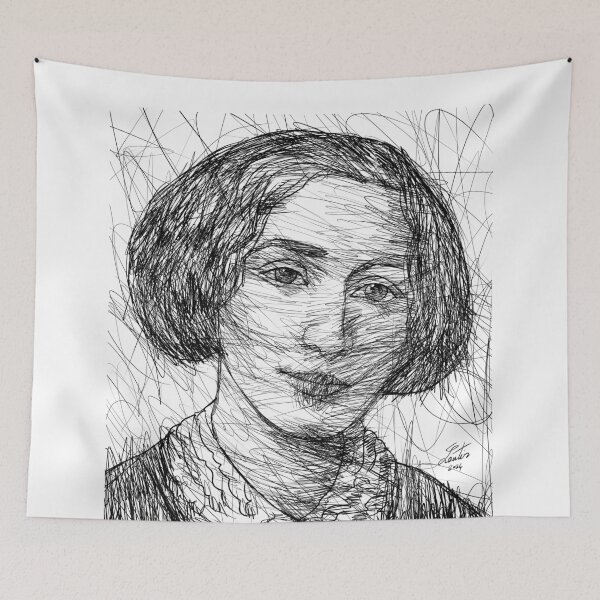 Item preview, GEORGE ELIOT ink portrait designed and sold by lautir.