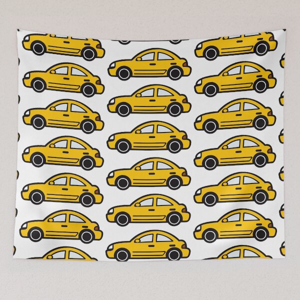 Item preview, yellow car vector art designed and sold by EmeraldeaArt.