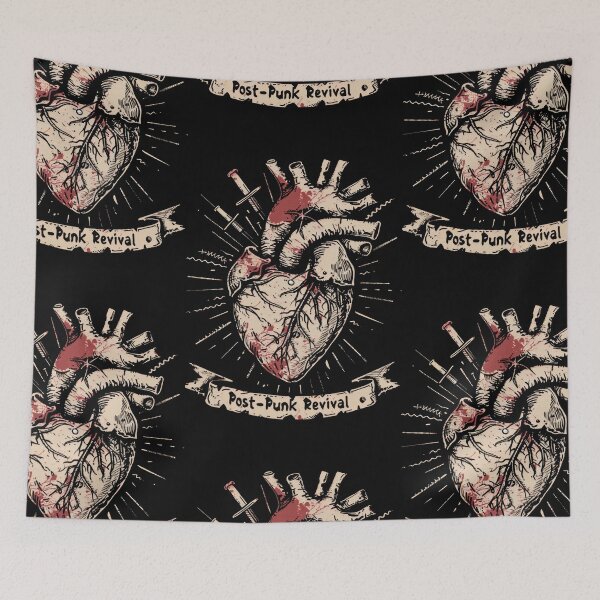Item preview, Heart with "Post-punk revival" Text in Graffiti Style designed and sold by Piotrek0001.