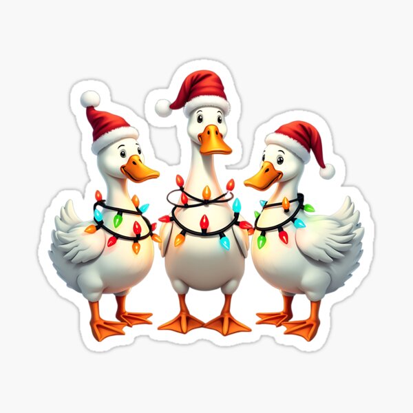 New 3 online Of dooney & bourke Christmas stickers NEW Holiday Duck Santa Claus Duck