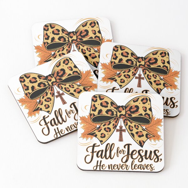 Item preview, Fall for Jesus Leopard Bow Christian Quote designed and sold by Sonchai Paladsai.